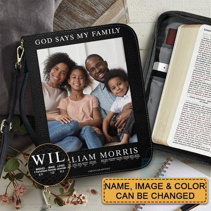 CHRISTIANARTBAG Bible Cover - Uncover the sacred meaning of your name family - Custom Name and Bible Verse - Personalized Bible Cover, CABBBCV015825