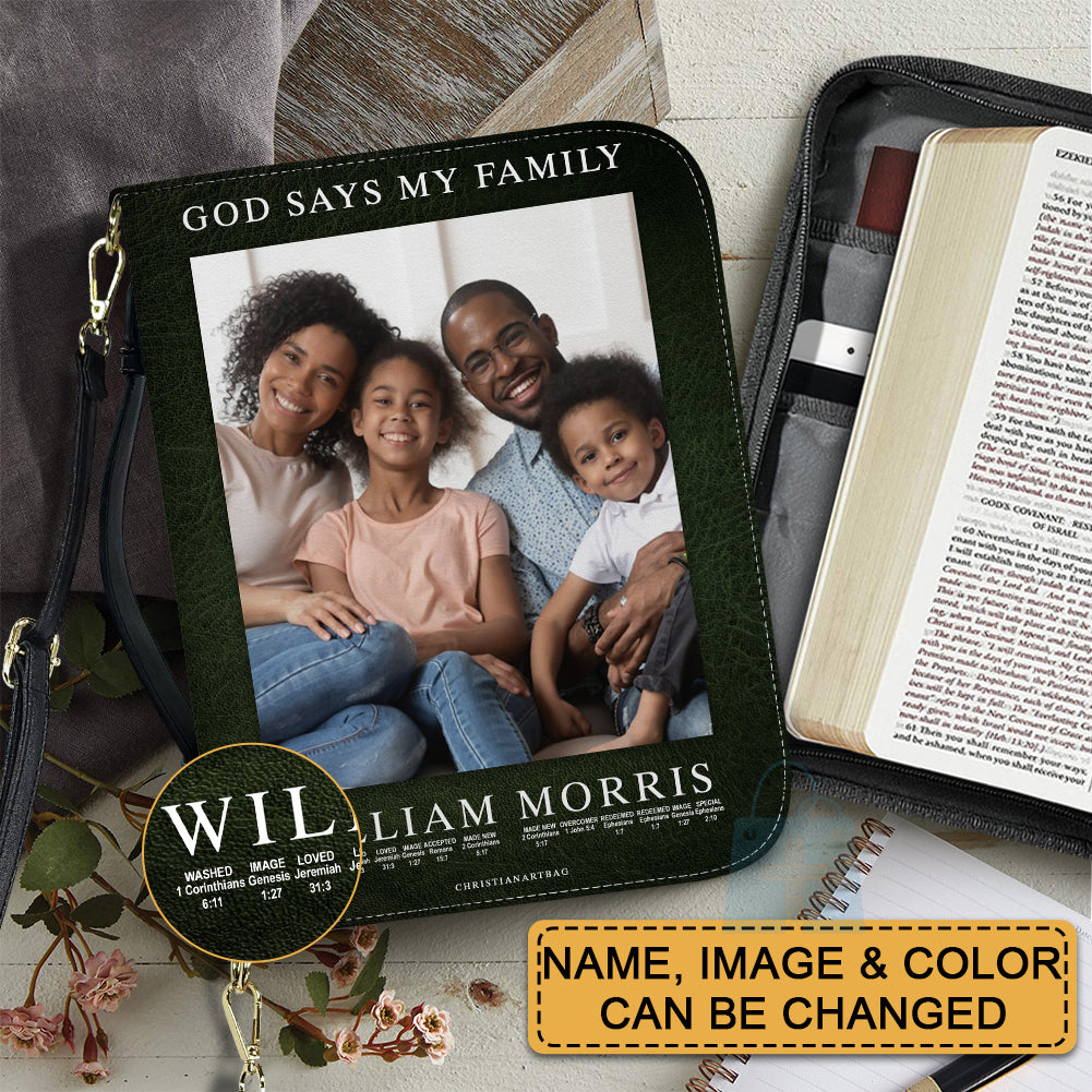 CHRISTIANARTBAG Bible Cover - Uncover the sacred meaning of your name family - Custom Name and Bible Verse - Personalized Bible Cover, CABBBCV015825