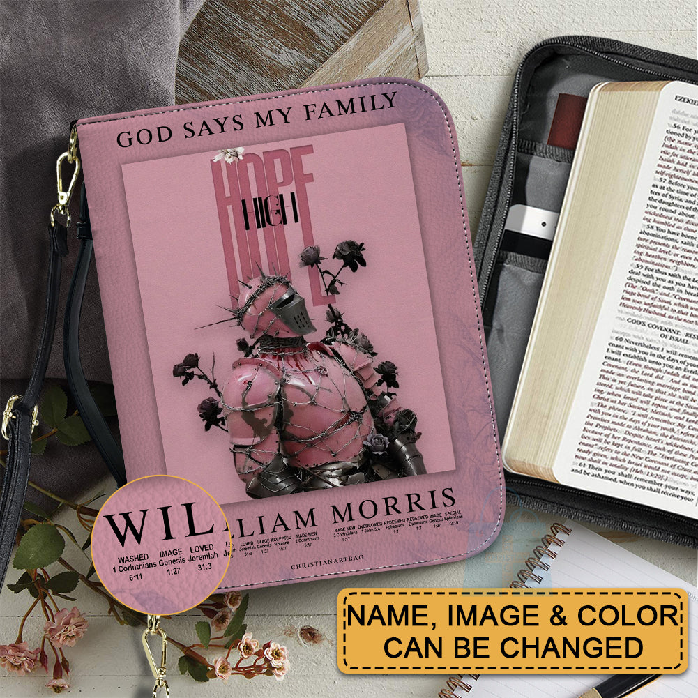 CHRISTIANARTBAG Bible Cover - Uncover the sacred meaning of your name family - Custom Name and Bible Verse - Personalized Bible Cover, CABBBCV015825
