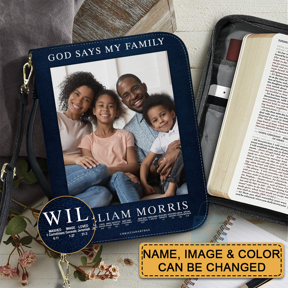 CHRISTIANARTBAG Bible Cover - Uncover the sacred meaning of your name family - Custom Name and Bible Verse - Personalized Bible Cover, CABBBCV015825