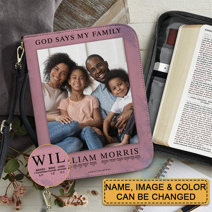 CHRISTIANARTBAG Bible Cover - Uncover the sacred meaning of your name family - Custom Name and Bible Verse - Personalized Bible Cover, CABBBCV015825