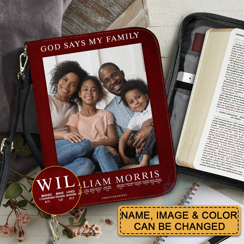 CHRISTIANARTBAG Bible Cover - Uncover the sacred meaning of your name family - Custom Name and Bible Verse - Personalized Bible Cover, CABBBCV015825