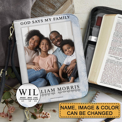 CHRISTIANARTBAG Bible Cover - Uncover the sacred meaning of your name family - Custom Name and Bible Verse - Personalized Bible Cover, CABBBCV015825