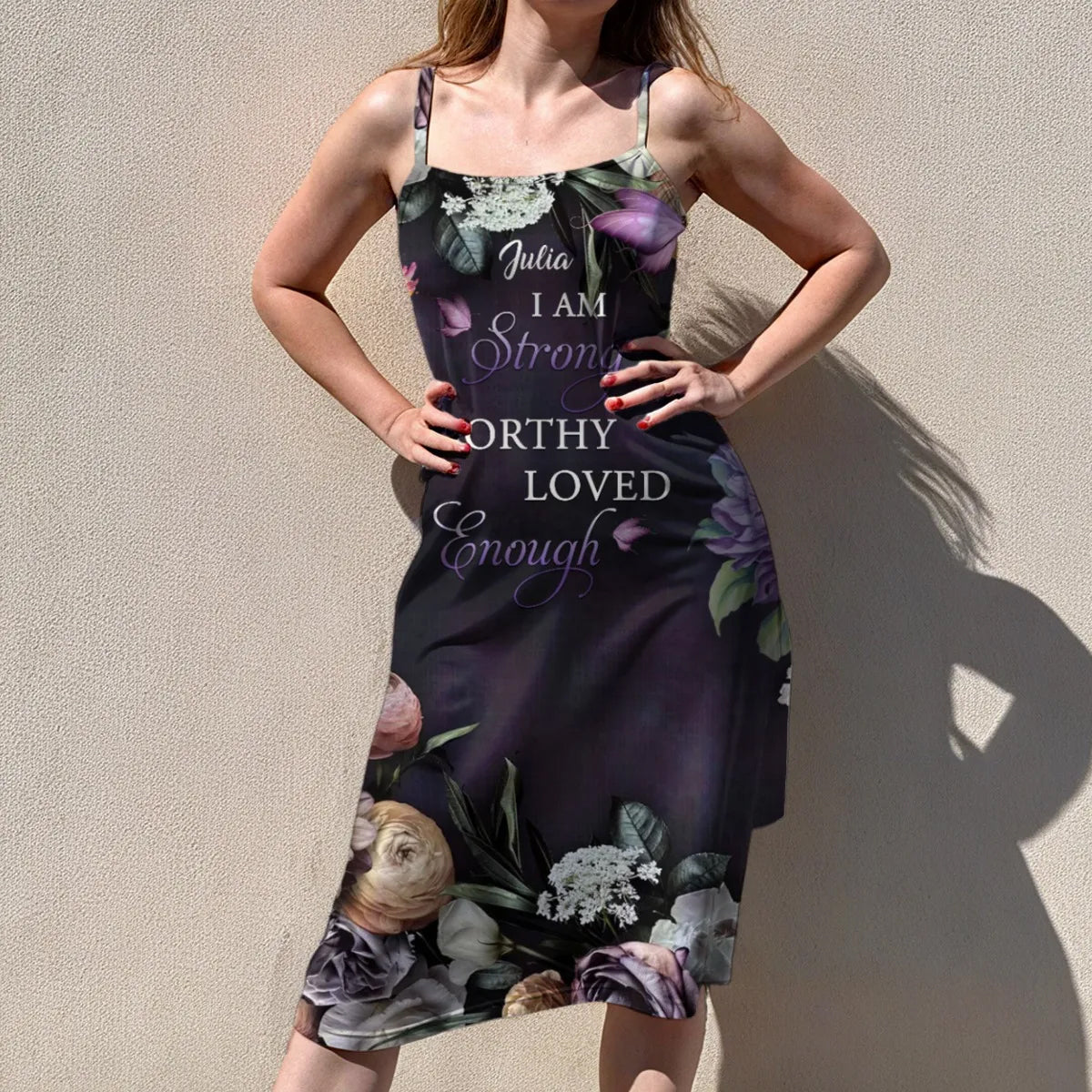 Christian Faith Dress for Women – Bible Verses Floral Print Maxi Dress with Bible Verses | Inspirational Religious Summer Dress