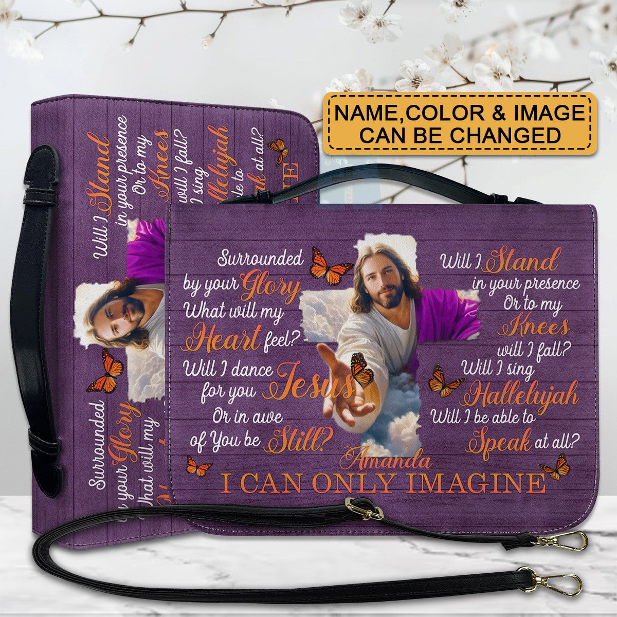 CHRISTIANARTBAG Bible Cover - I Can Only Imagine – Custom Name, Image, Color - Personalized Bible Cover  – CHRISTIANARTBAG Gift for Christians