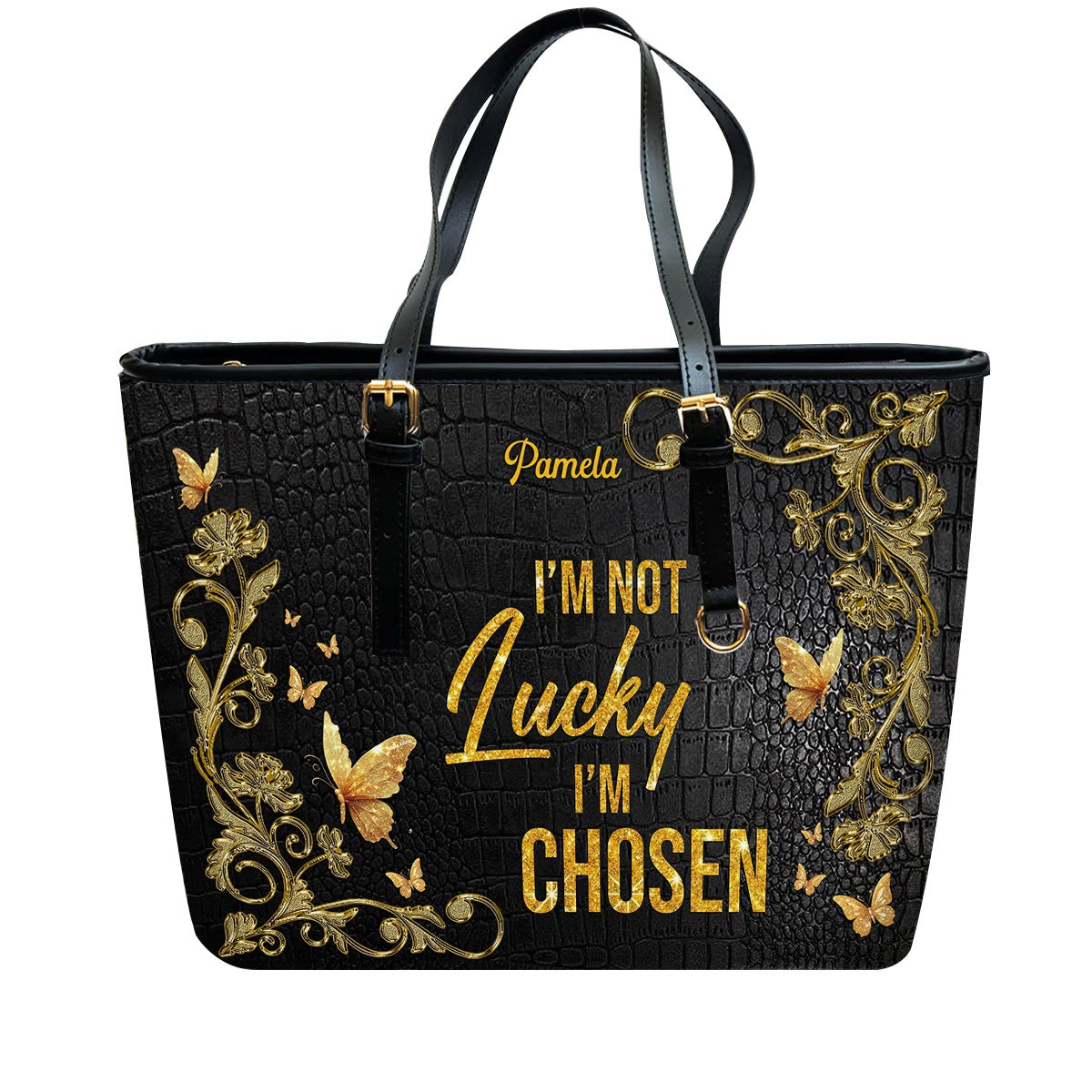 CHRISTIANARTBAG Handbags - Personalized Leather Handbag for Christian Women – “I’m not lucky — I’m CHOSEN.”