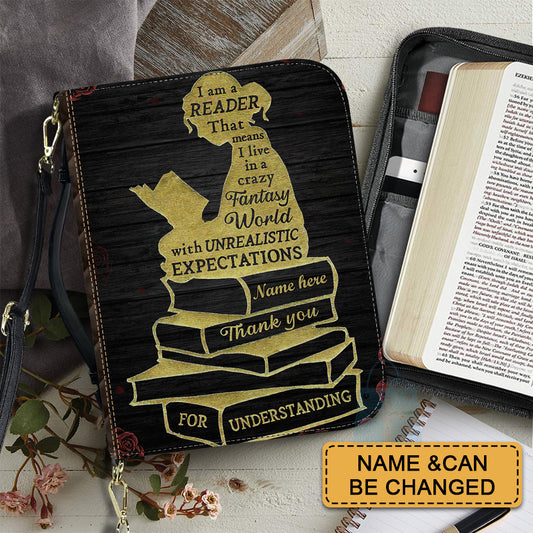 CHRISTIANARTBAG Book Covers - I Am Reader That Means in a crazy Fantasy World - Personalized Book Cover.