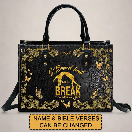 Custom “I Bend But Do Not Break” Bible Verse Bag – Personalized Christian Handbag