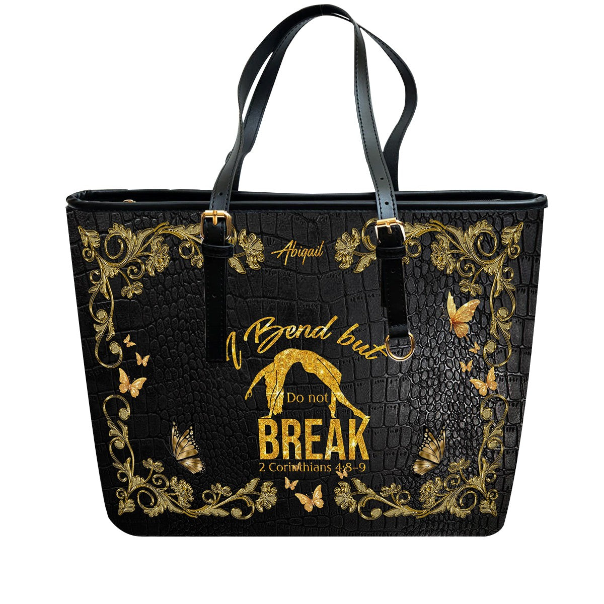Custom “I Bend But Do Not Break” Bible Verse Bag – Personalized Christian Handbag
