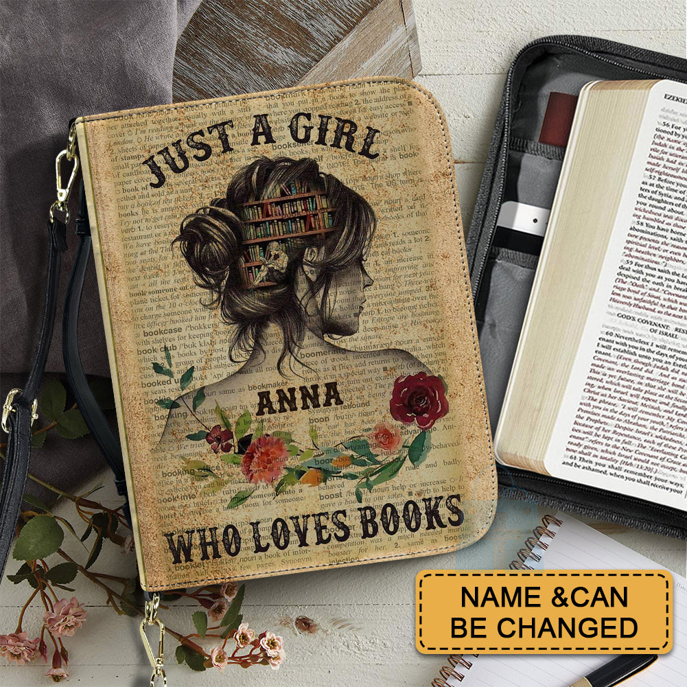 CHRISTIANARTBAG Book Covers - Just A Girl Who Loves Books - Personalized Book Cover.
