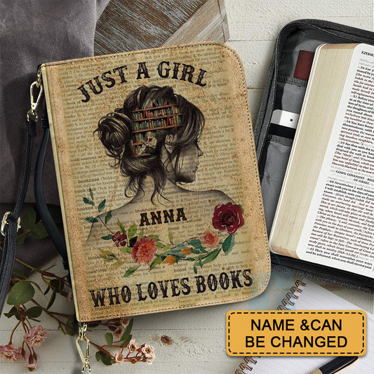 CHRISTIANARTBAG Book Covers - Just A Girl Who Loves Books - Personalized Book Cover.