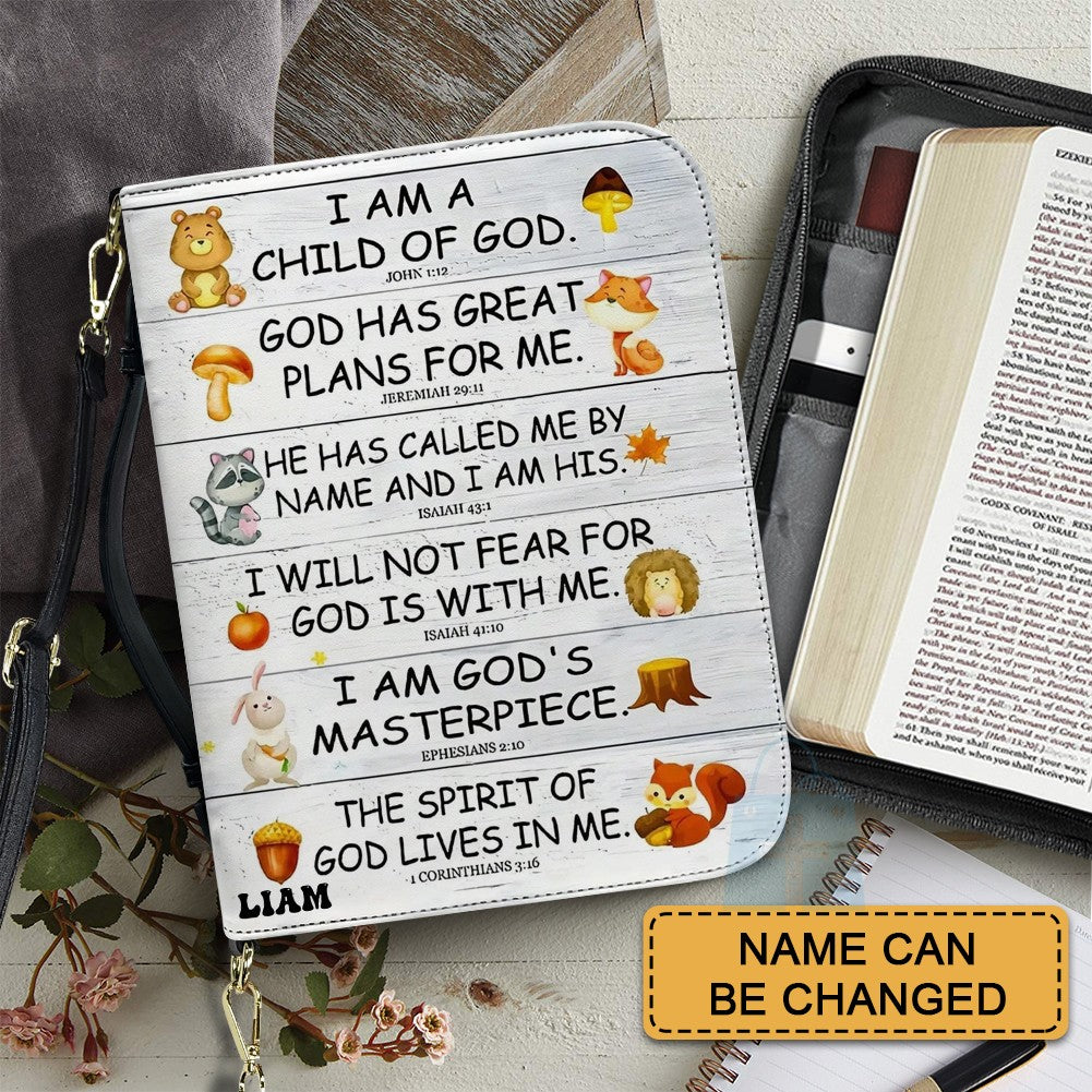 CHRISTIANARTBAG Bible Cover - I Am A Child Of GOD - Personalized Bible Cover, CABBBCV01180525.
