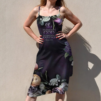 Christian Faith Dress for Women – Bible Verses Floral Print Maxi Dress with Bible Verses | Inspirational Religious Summer Dress