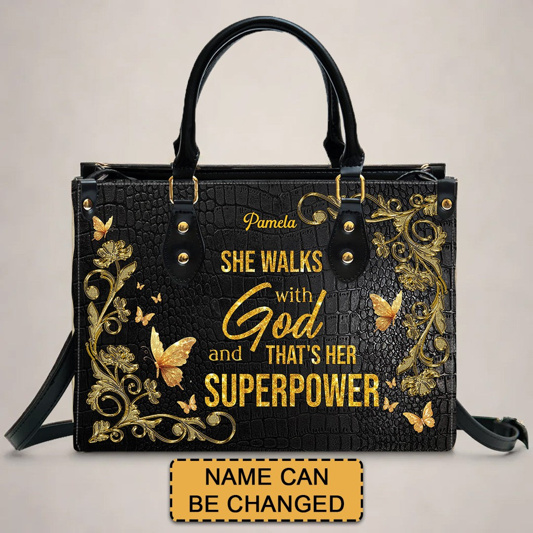 CHRISTIANARTBAG Handbags - Personalized Leather Handbag for Christian Women – “I’m not lucky — I’m CHOSEN.”