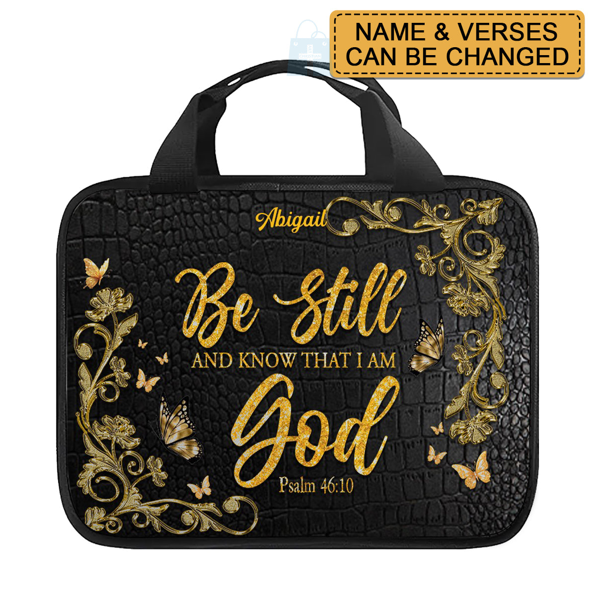 Personalized Canvas Bible Cover – Custom Name & Bible Verse | CHRISTIANARTBAG