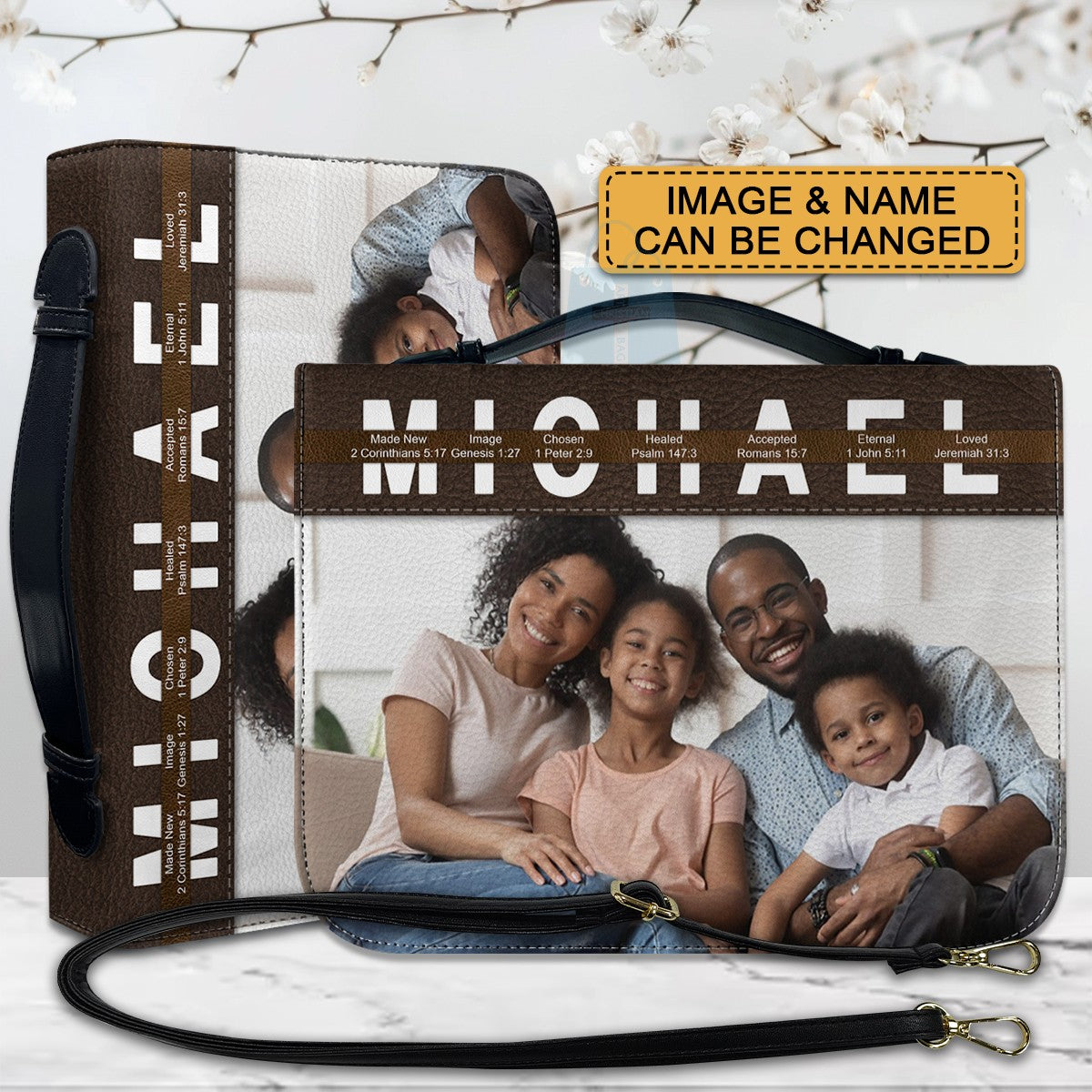CHRISTIANARTBAG Bible Cover - Uncover the sacred meaning of your name - Custom Name and Image - Personalized Bible Cover, CABBBCV01051325.