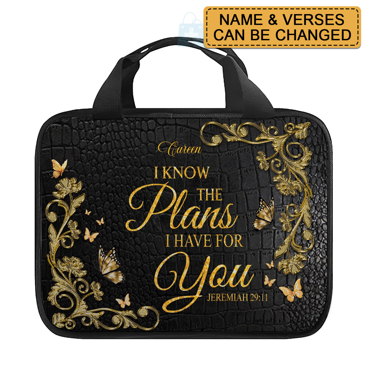 Personalized Canvas Bible Cover – Custom Name & Bible Verse | CHRISTIANARTBAG