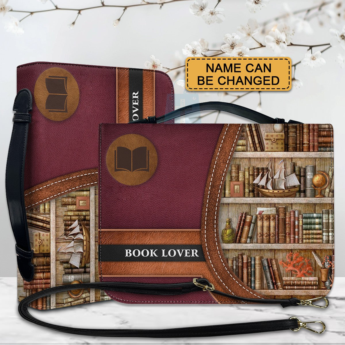 CHRISTIANARTBAG Book Covers - Book Lover - Red Book Cover - Personalized Book Cover.