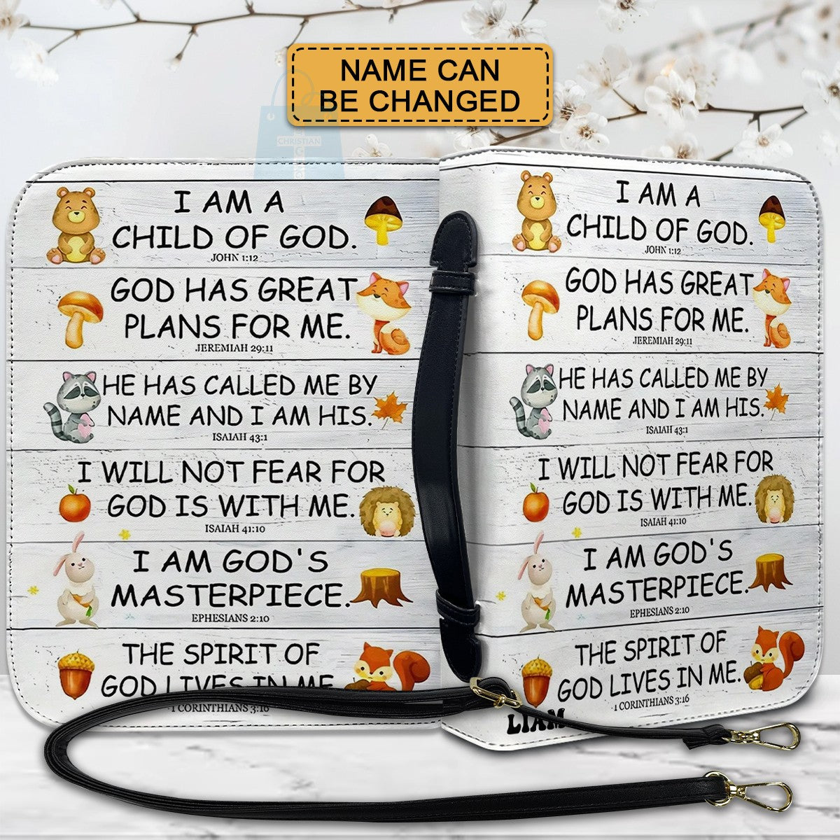 CHRISTIANARTBAG Bible Cover - I Am A Child Of GOD - Personalized Bible Cover, CABBBCV01180525.