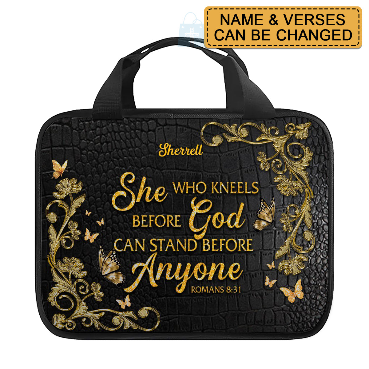 Personalized Canvas Bible Cover – Custom Name & Bible Verse | CHRISTIANARTBAG