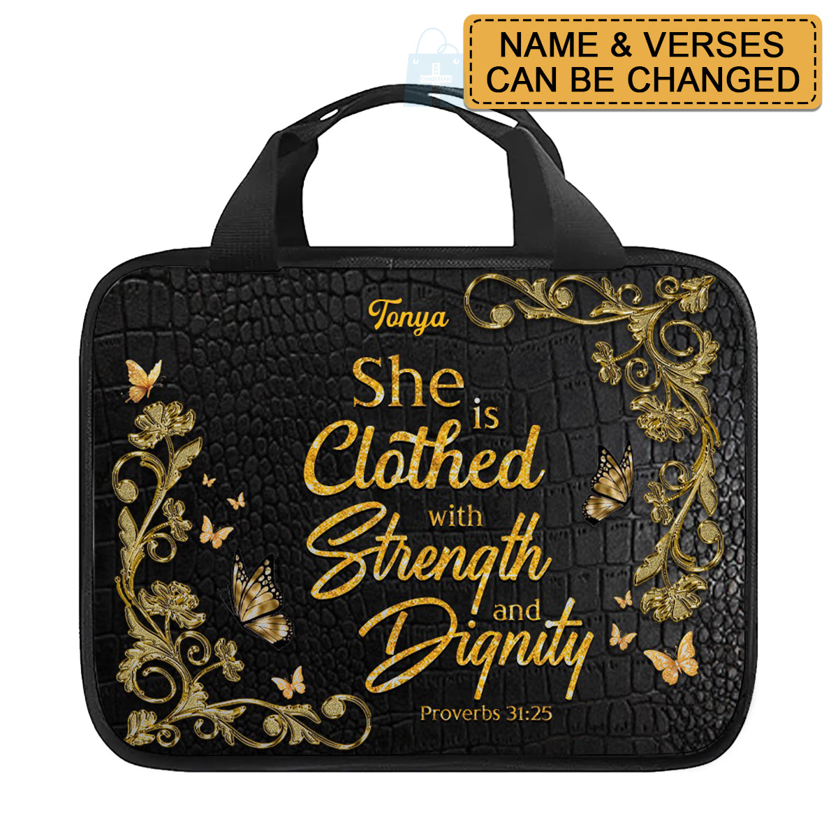 Personalized Canvas Bible Cover – Custom Name & Bible Verse | CHRISTIANARTBAG