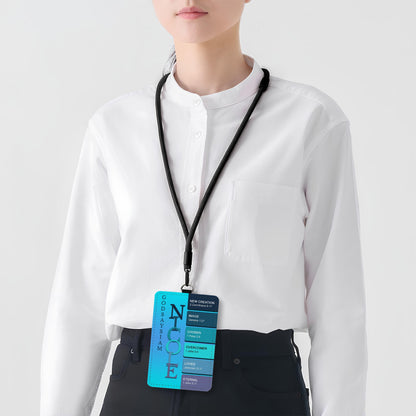 Personalized Leather Badge Holder with Bible Verses – Christian Name ID Tag for Nurses, Teachers & Professionals - CAB02051525