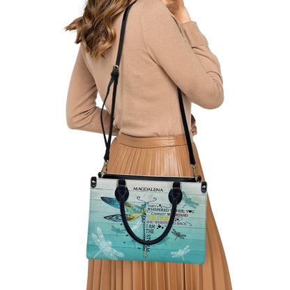She Whispered Back I Am The Storm - Personalized Leather Handbag
