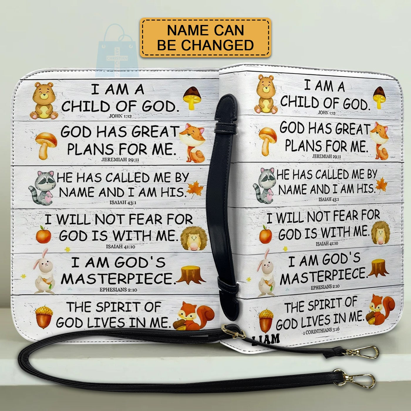CHRISTIANARTBAG Bible Cover - I Am A Child Of GOD - Personalized Bible Cover, CABBBCV01180525.