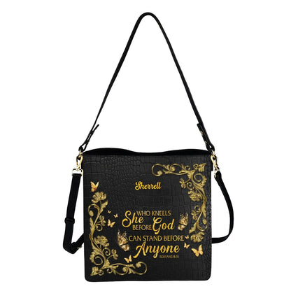 Personalized Christian Bucket Bag – Custom Name & Bible Verse | CHRISTIANARTBAG