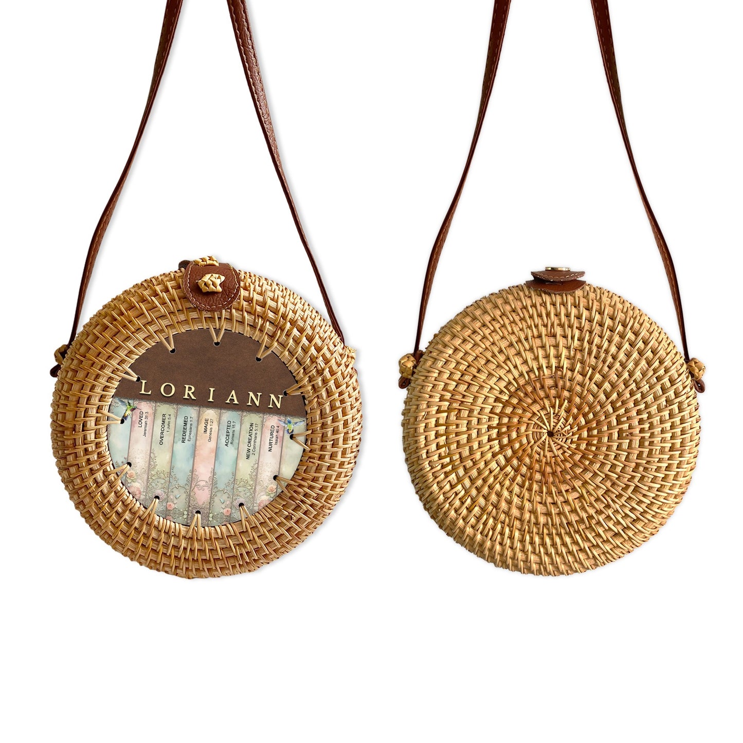 Christianartbag Rattan Bag | Uncover the sacred meaning of your name - Personalized Rattan Bag for Christian Women – Faith-Inspired, Eco-Friendly & Stylish