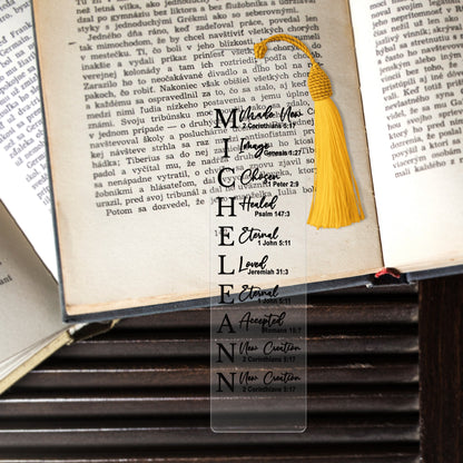 CHRISTIANARTBAG Bookmark - Uncover The Sacred Meaning Of Your Name - Personalized Bookmark - Custom Name Bookmark - Christian Gifts