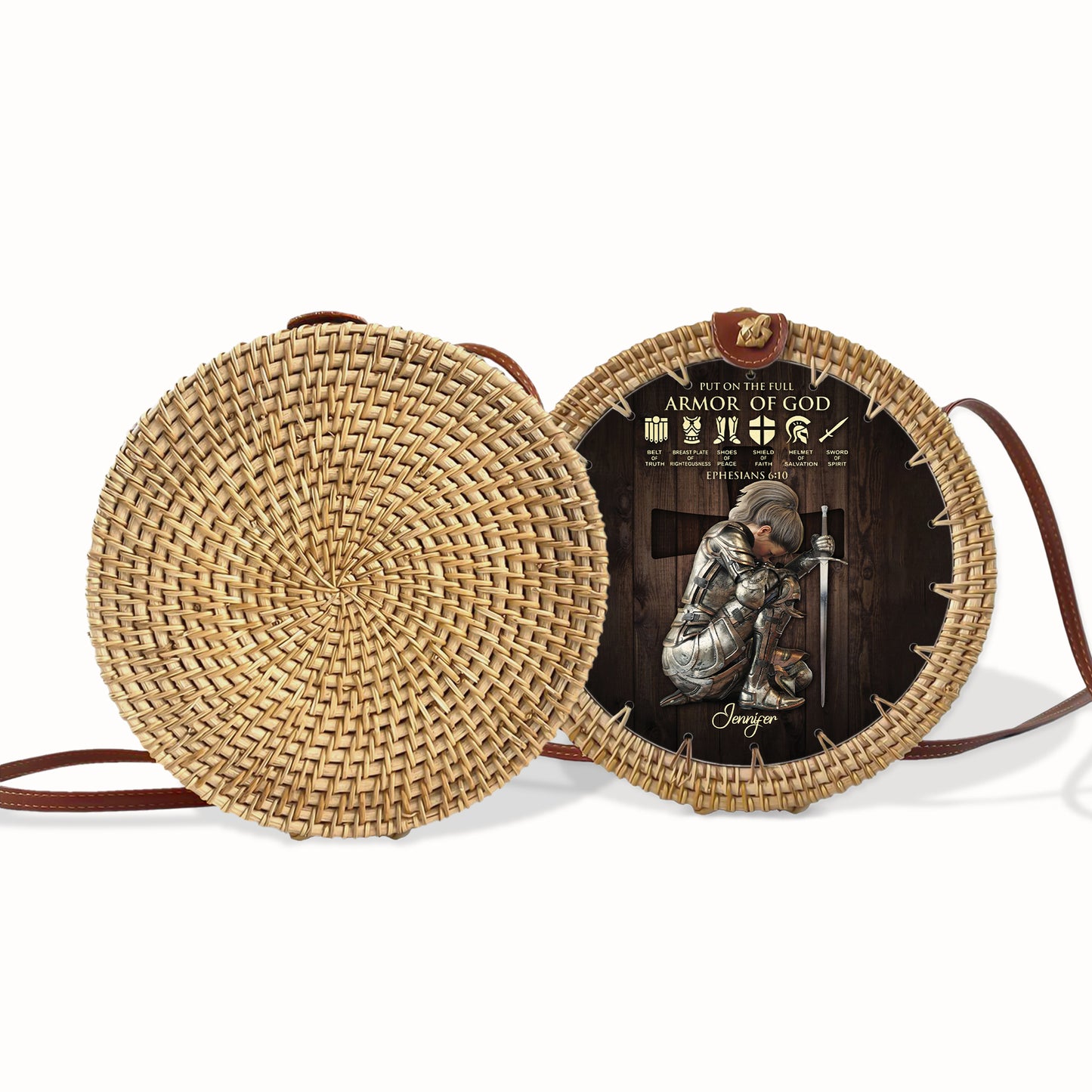 Christianartbag Rattan Bag | Personalized Rattan Bag for Christian Women – Faith-Inspired, Eco-Friendly & Stylish
