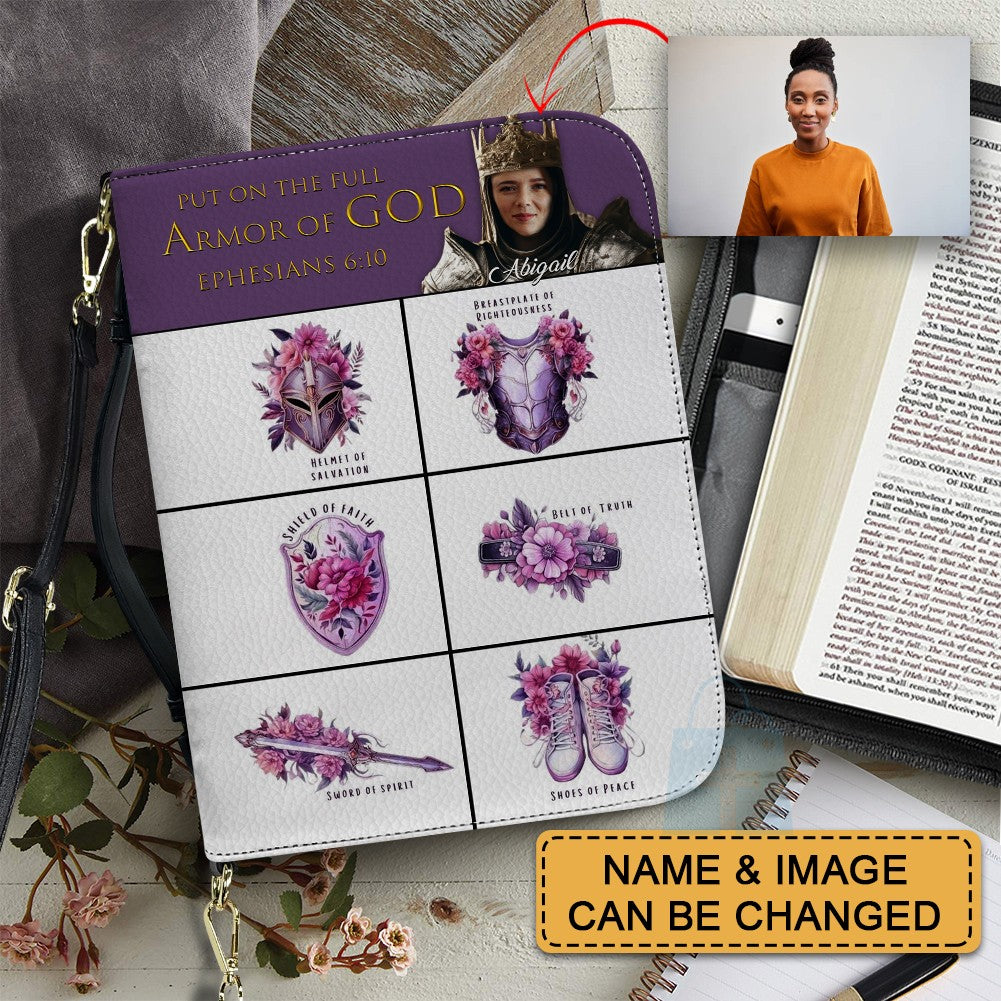 CHRISTIANARTBAG Bible Cover - Put On The Full Armor Of GOD - Custom Name and Image - Personalized Bible Cover, CABBBCV01051925.