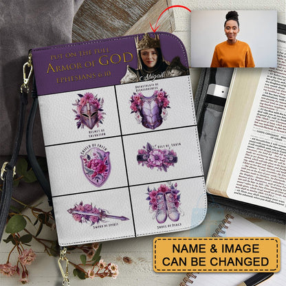 CHRISTIANARTBAG Bible Cover - Put On The Full Armor Of GOD - Custom Name and Image - Personalized Bible Cover, CABBBCV01051925.