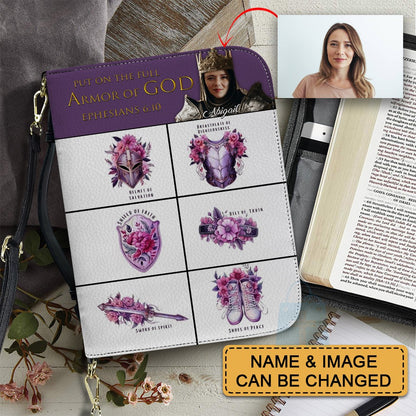 CHRISTIANARTBAG Bible Cover - Put On The Full Armor Of GOD - Custom Name and Image - Personalized Bible Cover, CABBBCV01051925.
