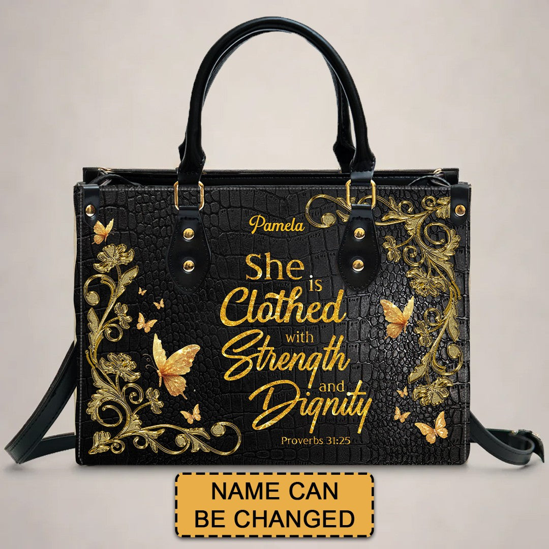 CHRISTIANARTBAG Handbags - WALKING IN FAITH – Personalized Christian Leather Handbag for Women - Custom Bible Verses & Name - Faith-Inspired | Bible-Based | Spirit-Lifting - CABLTB01080625