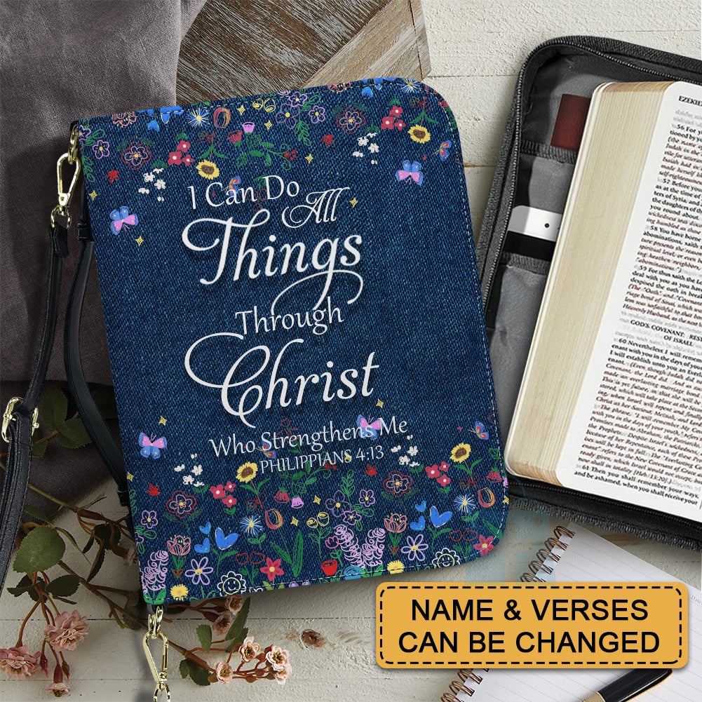 CHRISTIANARTBAG Bible Cover - I Know The Plans I Have For You - Custom Name and Bible Verse - Personalized Bible Cover, CABBBCV01180625