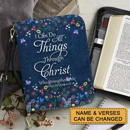 CHRISTIANARTBAG Bible Cover - I Know The Plans I Have For You - Custom Name and Bible Verse - Personalized Bible Cover, CABBBCV01180625