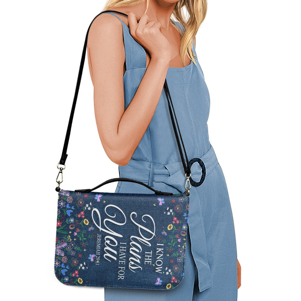CHRISTIANARTBAG Bible Cover - I Know The Plans I Have For You - Custom Name and Bible Verse - Personalized Bible Cover, CABBBCV01180625
