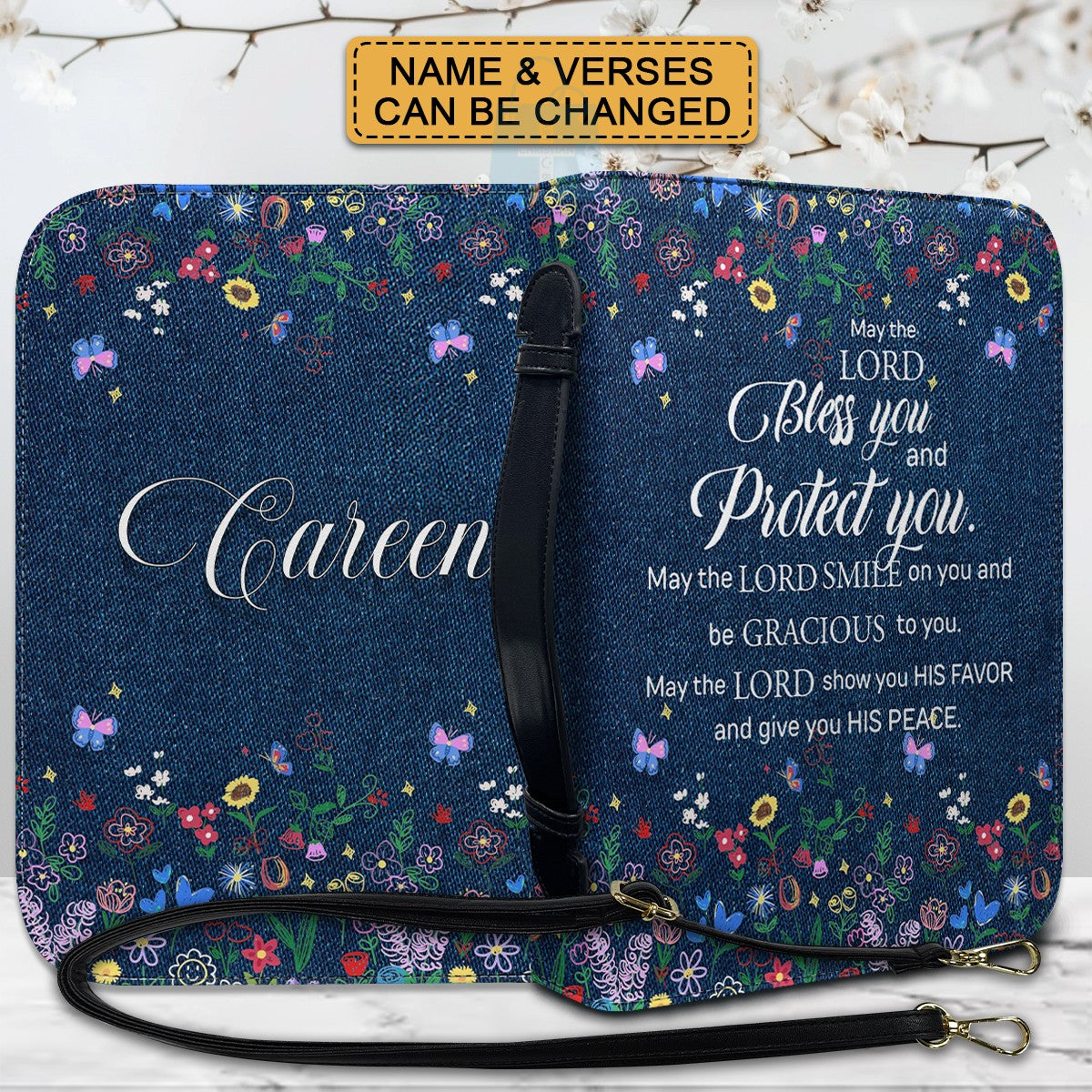 CHRISTIANARTBAG Bible Cover - I Know The Plans I Have For You - Custom Name and Bible Verse - Personalized Bible Cover, CABBBCV01180625