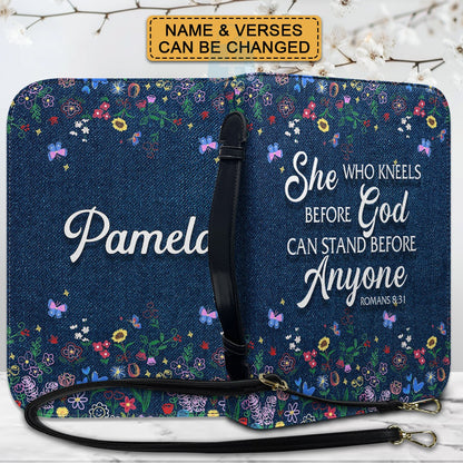 CHRISTIANARTBAG Bible Cover - I Know The Plans I Have For You - Custom Name and Bible Verse - Personalized Bible Cover, CABBBCV01180625