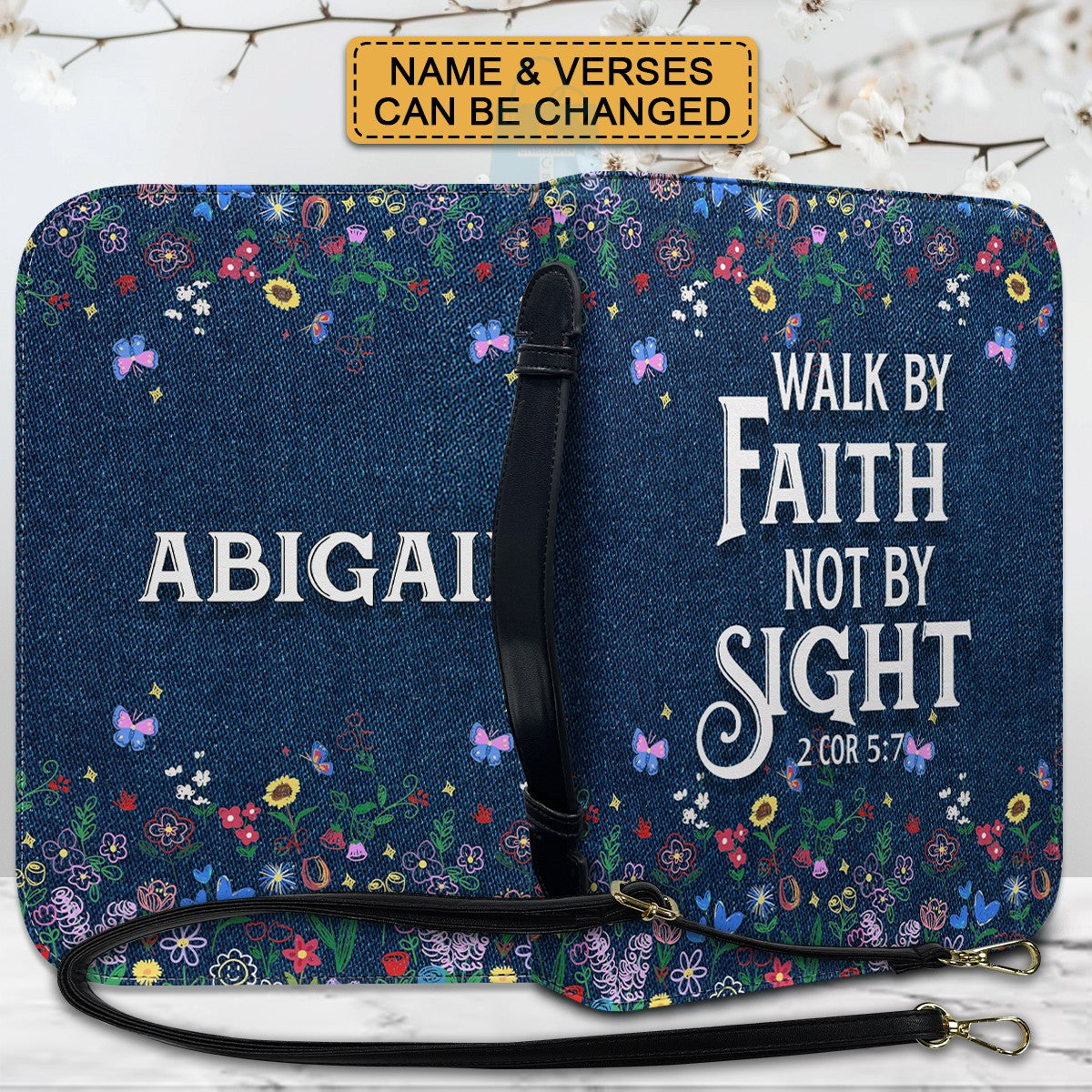 CHRISTIANARTBAG Bible Cover - I Know The Plans I Have For You - Custom Name and Bible Verse - Personalized Bible Cover, CABBBCV01180625