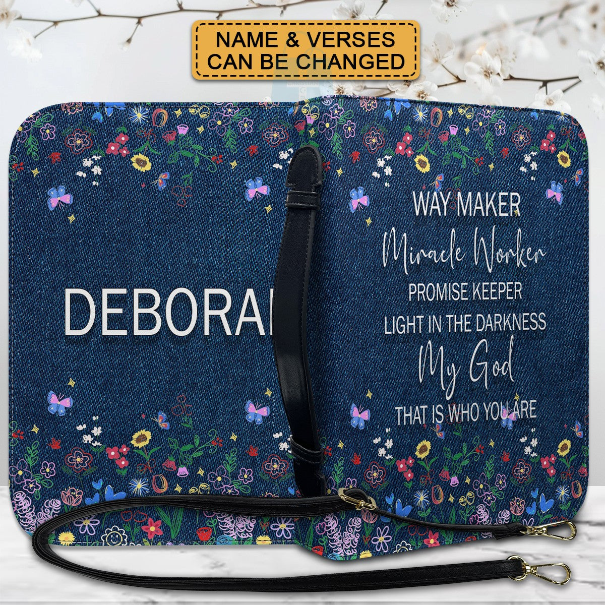 CHRISTIANARTBAG Bible Cover - I Know The Plans I Have For You - Custom Name and Bible Verse - Personalized Bible Cover, CABBBCV01180625