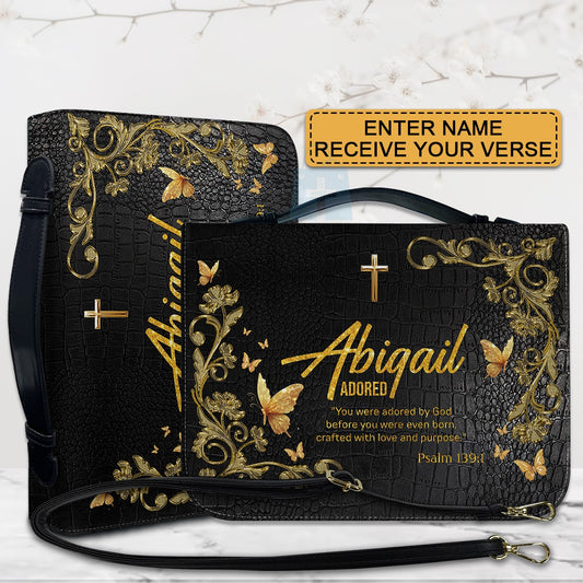 CHRISTIANARTBAG Bible Cover - Uncover the sacred meaning of your name - Personalized Bible Cover, CABBBCV01100625