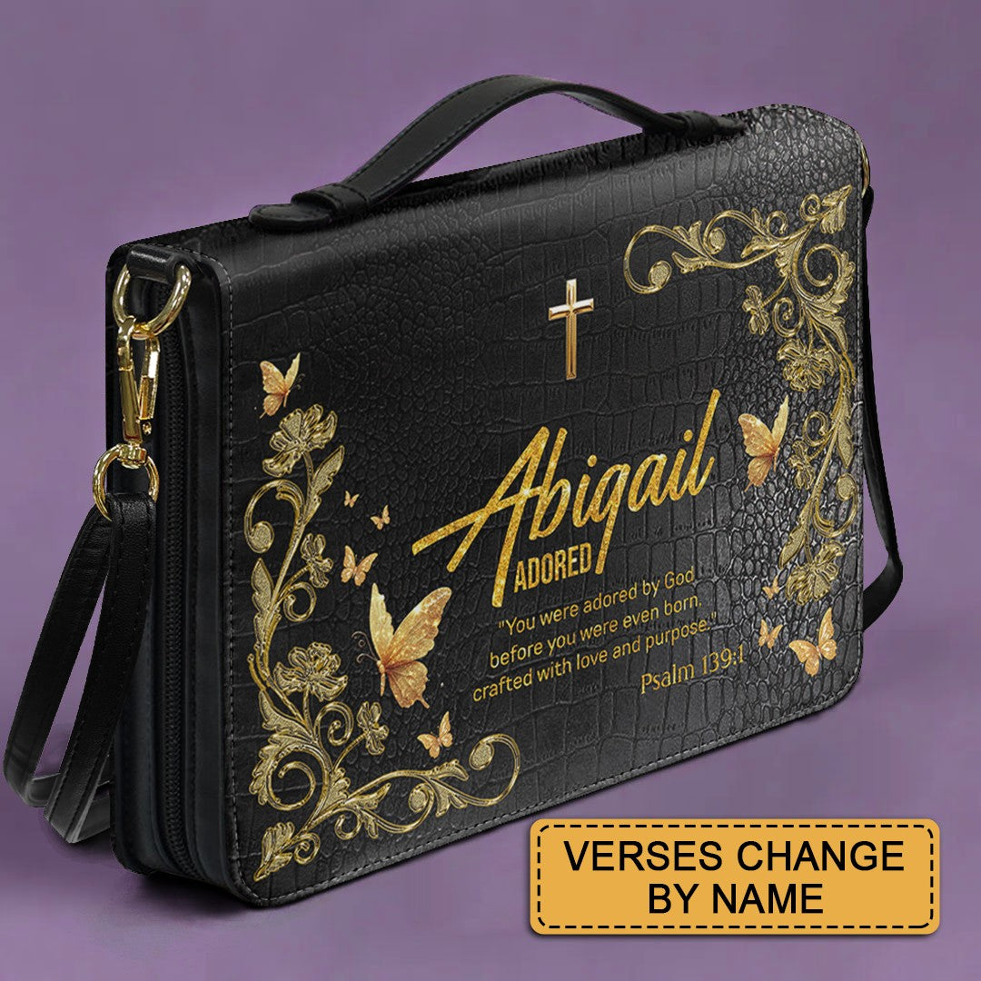 CHRISTIANARTBAG Bible Cover - Uncover the sacred meaning of your name - Personalized Bible Cover, CABBBCV01100625