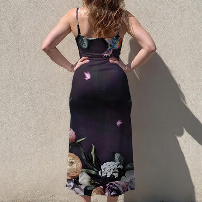 Christian Faith Dress for Women – Bible Verses Floral Print Maxi Dress with Bible Verses | Inspirational Religious Summer Dress