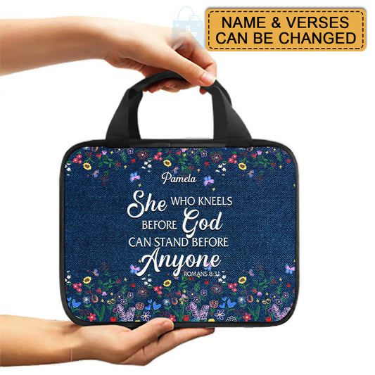 Personalized Canvas Bible Cover with Custom Name & Scripture | CHRISTIANARTBAG – Durable Zip Storage Bag for Women & Girls