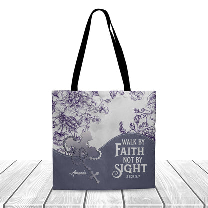 Personalized Christian Canvas Tote Bag with Bible Verses – Custom Name Faith Tote by CHRISTIANARTBAG