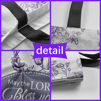 Personalized Christian Canvas Tote Bag with Bible Verses – Custom Name Faith Tote by CHRISTIANARTBAG