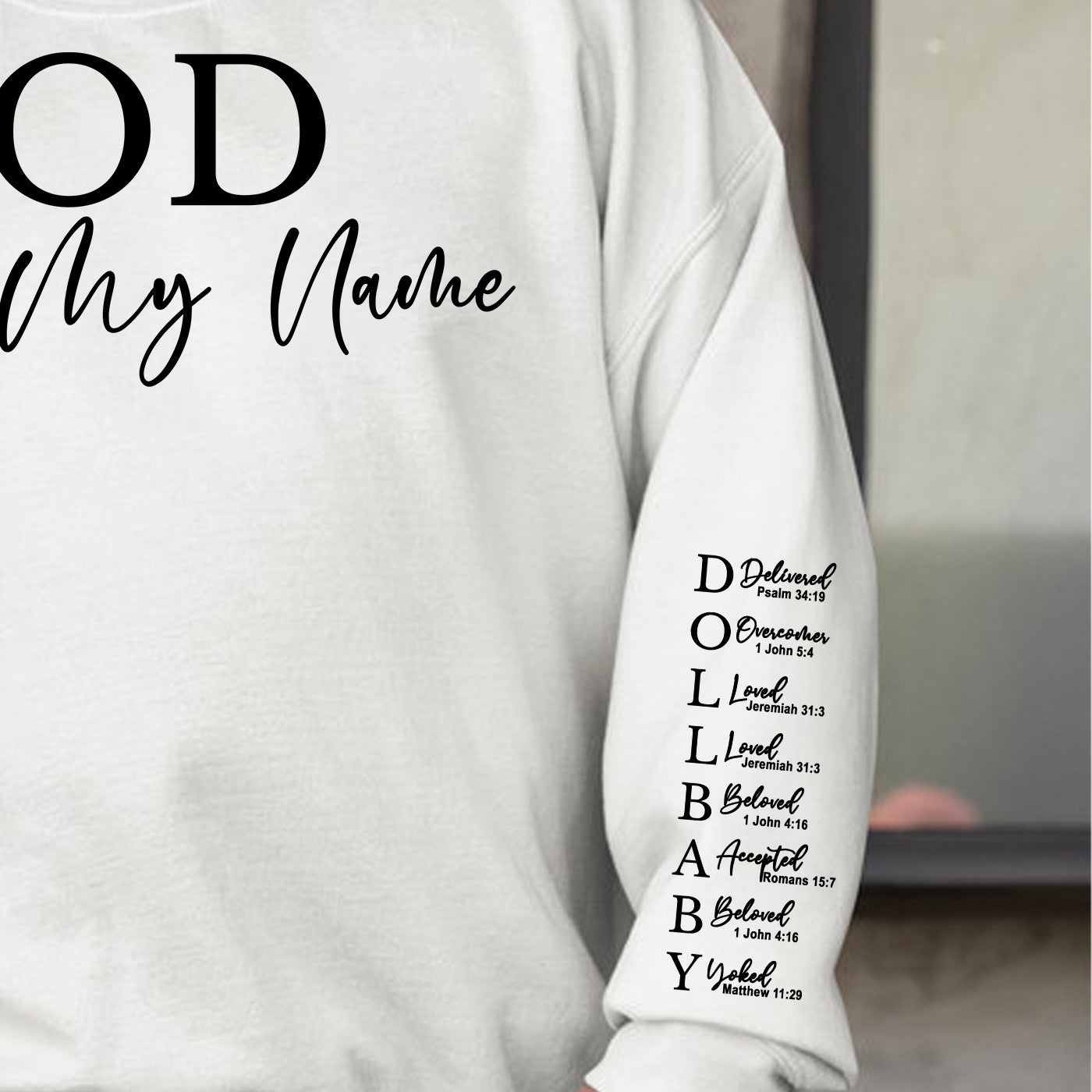 CHRISTIANARTBAG Personalized Sweatshirt for Kids : Uncover the sacred meaning of your name - GOD Says I Am - Personalized T-Shirt - CAB01010324